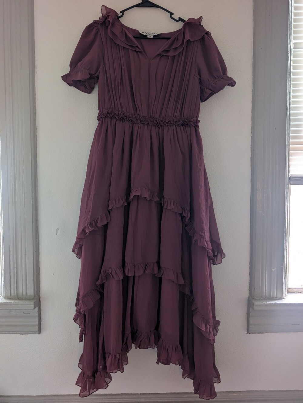 JessaKae Mauve Tiered Ruffle Formal Dress